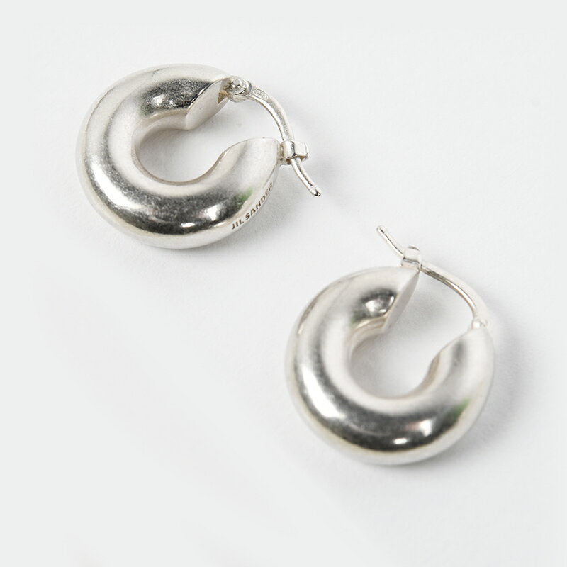 JIL SANDER ジルサンダー シルバー フープピアス ジュエリー ヨーロッパ正規品 新品