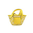 ロエベ バッグ（レディース） LOEWE ロエベ バスケットバッグ スモール (ヤシの葉&カーフ) LEMON イタリア正規品 A223S93X18 2889 新品