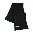 【タグカット】JIL SANDER ジルサンダー ブラックウールマフラー イタリア正規品 新品 J02TE0004 J14511 001