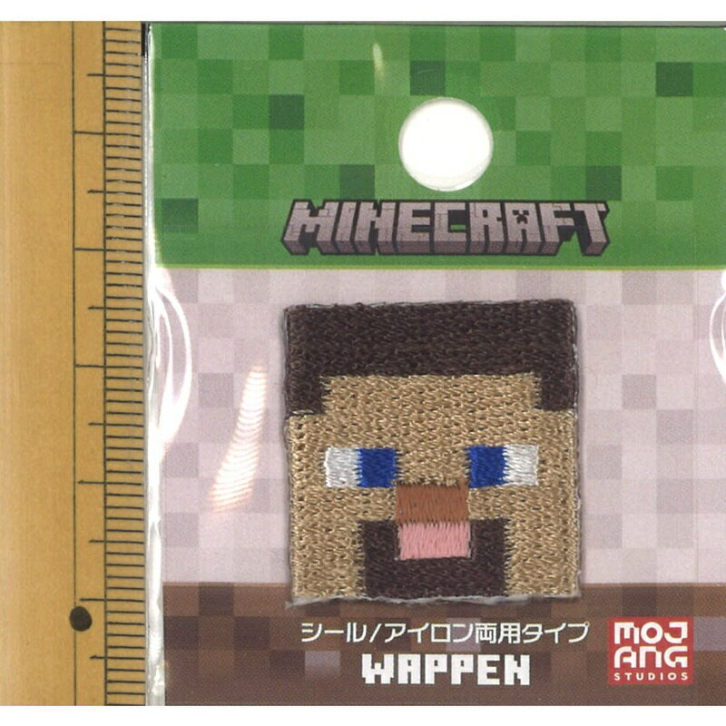 【スーパーセール10％OFF】MINECRAFT マインクラフト スティーブ STEVE シール アイロン両用タイプ MYS002 マイクラ アップリケ ワッペン ワンポイント 飾り ハンドメイド 稲垣服飾のサムネイル