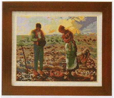 【スーパーセール10％OFF】クロスステッチ キット 上級者 晩鐘 ミレー作 7216(ベージュ) アートギャラ..