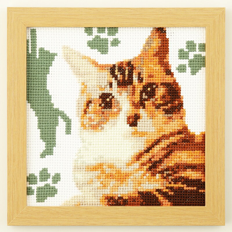 【スーパーセール10％OFF】クロスステッチ キット 初〜中級者 かわいいアニマル ネコ 猫 ねこ にゃんこ..