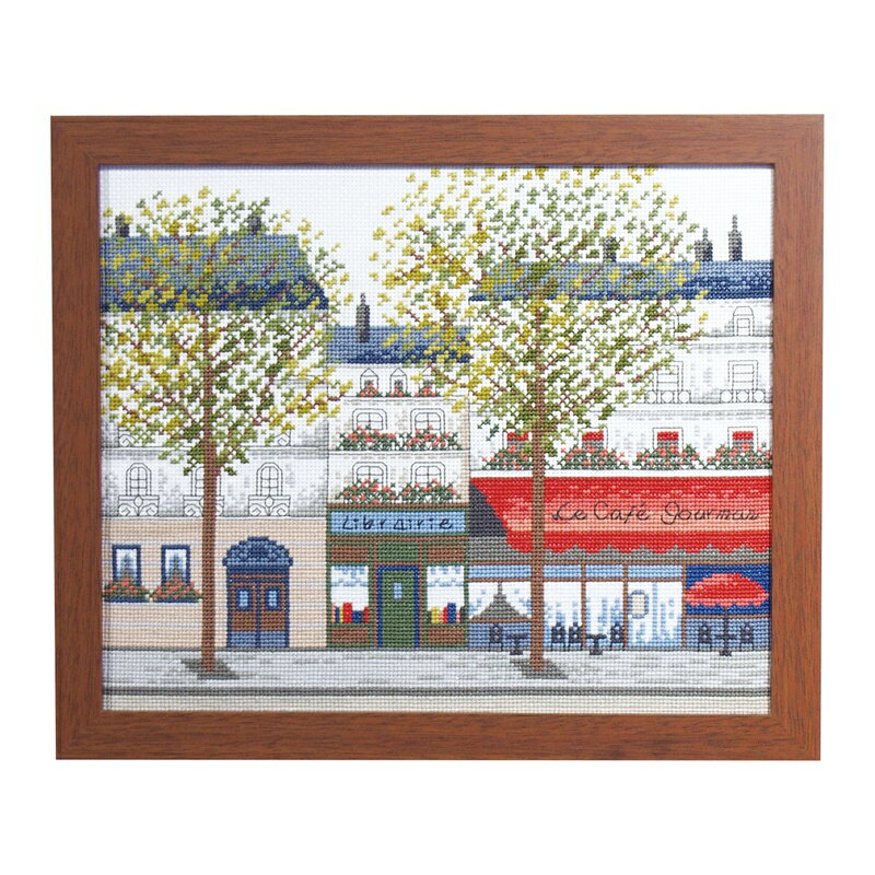 【P5倍★お買い物マラソン期間限定】クロスステッチ キット 中〜上級者 オノエメグミ ヨーロッパの風景 四季を巡る旅 マロニエ色づくパリの街 No.7578 オフホワイト 刺繍 刺しゅう ししゅう 材料セット 手芸キット 飾り オリムパス