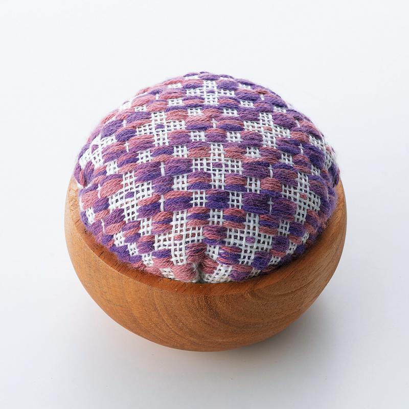 【P5倍＆要エントリー★抽選で最大100％ポイントバック】こぎん刺しキット ウッドボウルピンクッション ..