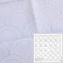 【P10倍★7/15限定】刺し子 花ふきん 布パック 青海波 No.7 白 刺子 さしこ Sashiko ハンドメイド オリムパス