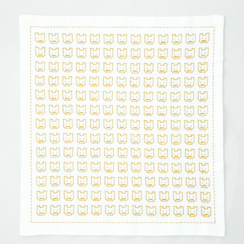 刺し子 キット 一目刺しの花ふきん ほんわか クマ SK-404 手芸キット 手作りキット ハンドメイドキット オリムパス