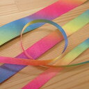 【P10倍★10/1ワンダフルデー限定】リボン No.6332 (col.7) 虹色 レインボー rainbow 6mm 9mm 15mm 24mm ラッピング 装飾 プレゼント デコ デコレーション