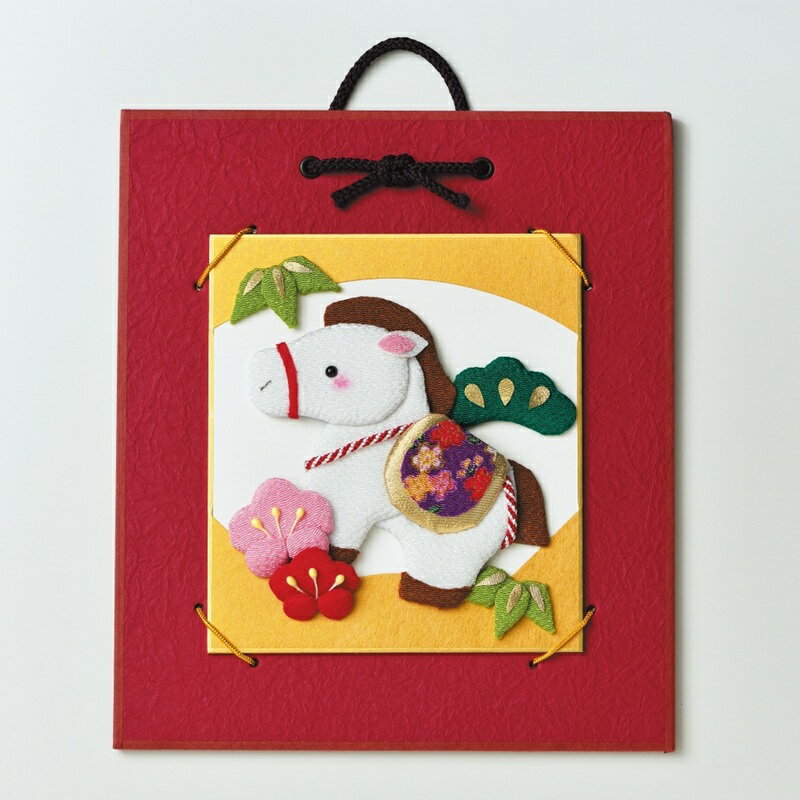 【P5倍★楽天イーグルス感謝祭】押絵豆色紙 招福午 LH-195 縁起干支 干支キット 馬 ウマ うま 縁起干支 ..