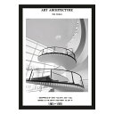 LIFEHACK/arc14 螺旋階段を大胆に捉えた、モダンな建築写真の アートポスター A3 A4 アートプリント モノクロ モノトーン セピア モダンデザイ...