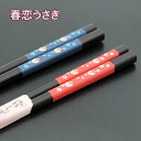 箸 木製 春恋 うさぎ お箸 おはし 若狭塗 日本製 国産 天然木 1膳 はし おしゃれ かわいい ギフト プレゼント お祝い 御祝 男性 女性 父の日 母の日...