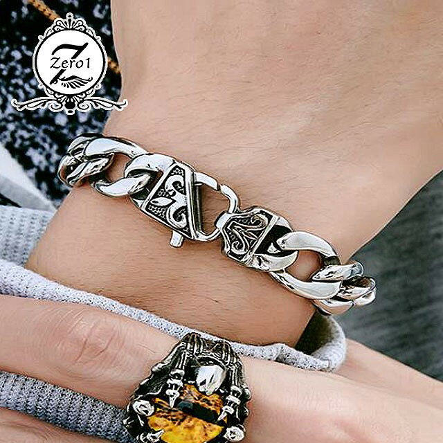 シルバー ブレスレット かっこいい メンズ 太め ステンレス ステンレスブレスレット 喜平ブレスレット 喜平チェーン シルバー bs006