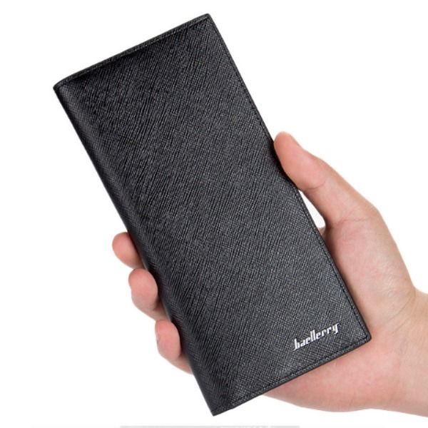 メンズ 札入れ 長財布 薄型 薄い 財布 二つ折り財布 薄い長財布 カードケース レザー シンプル カード財布 レザーウォレット ブラック 極薄タイプ io2