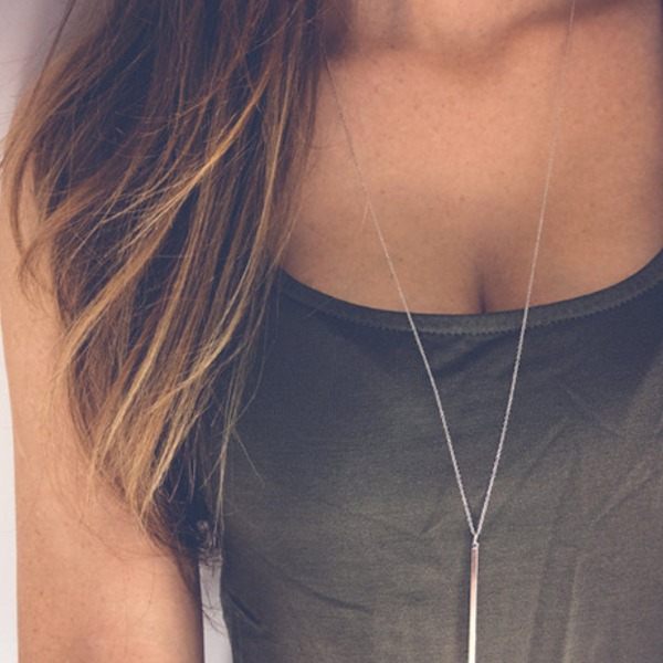 ロングネックレス レディース ネックレス シンプル ロングチェーン ゴールド シルバー チェーン 全2色 tm2