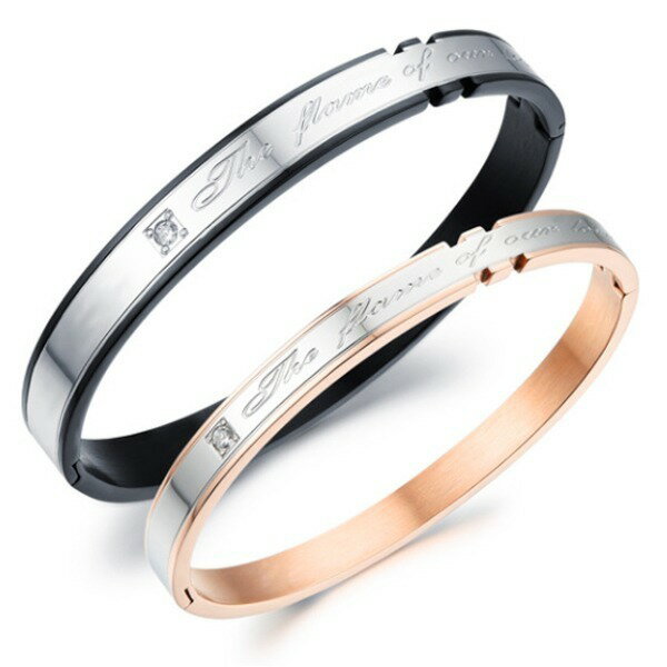 ペアブレスレット ブレスレット つけっぱなし ペア シンプル シルバー アレルギーに優しい ステンレス バングル ブラック ピンクゴールド ステンレスブレスレッ...