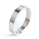 シンプルリング シルバー リング ステンレスリング 平打ちリング アレルギー対応 幅4mm ペアリング 結婚指輪 婚約指輪 マリッジリング ye2