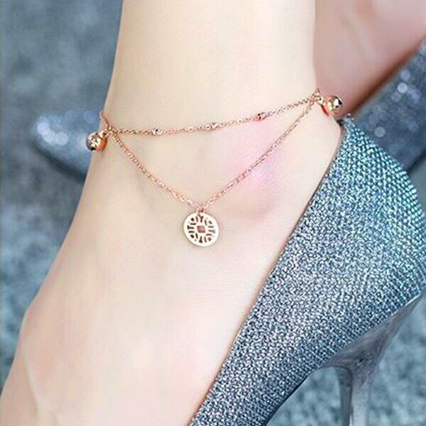 レディース アンクレット ピンクゴールド ゴールド アンクレット ステンレス アレルギーフリー オシャレ かわいい ジュエリー at034