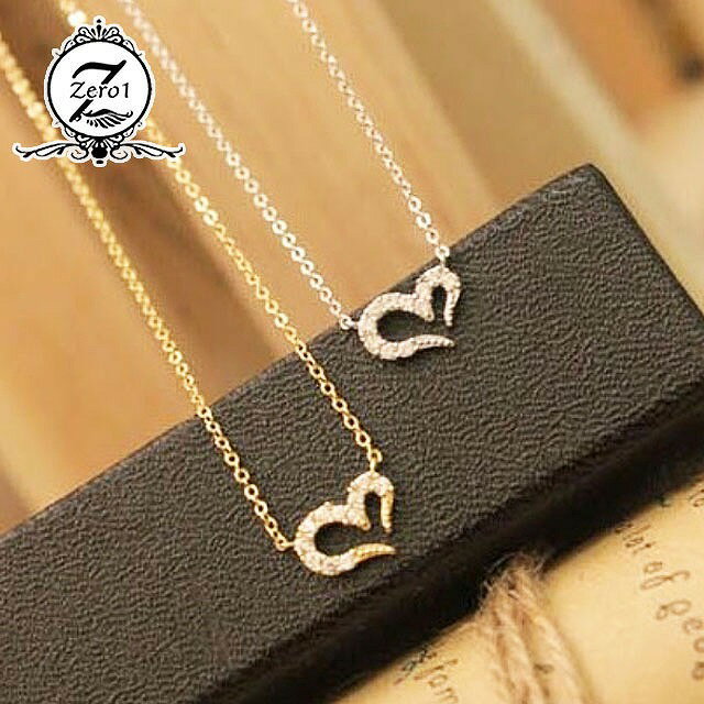 ハート ネックレス ペンダント シルバー ゴールド アクセサリー レディース hb2