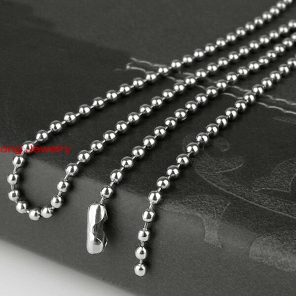 ステンレスチェーン チェーン ステンレス シルバー ネックレス 太め メンズ レディース ボールチェーン シルバーチェーン チェーンのみ ステンレスチェーン ア...
