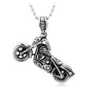 スカル ネックレス メンズ シルバーネックレス バイク バイカー ネックレス アクセサリー アメリカン シルバー ステンレスネックレス アレルギーに優しい 骸骨...