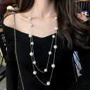ロングネックレス パール ネックレス シルバー ゴールド パールネックレス ペンダント ロングペンダント 入学式 卒業式 結婚式 パーティ 二次会 pt520