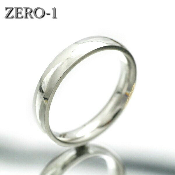 Zero-1 ステンレスリング・指輪 レディース ステンレスリング シルバー リング ステンレス リング シンプル ペアリング 甲丸リング 結婚指輪 婚約指輪 レディース メンズ 幅4mm rg040