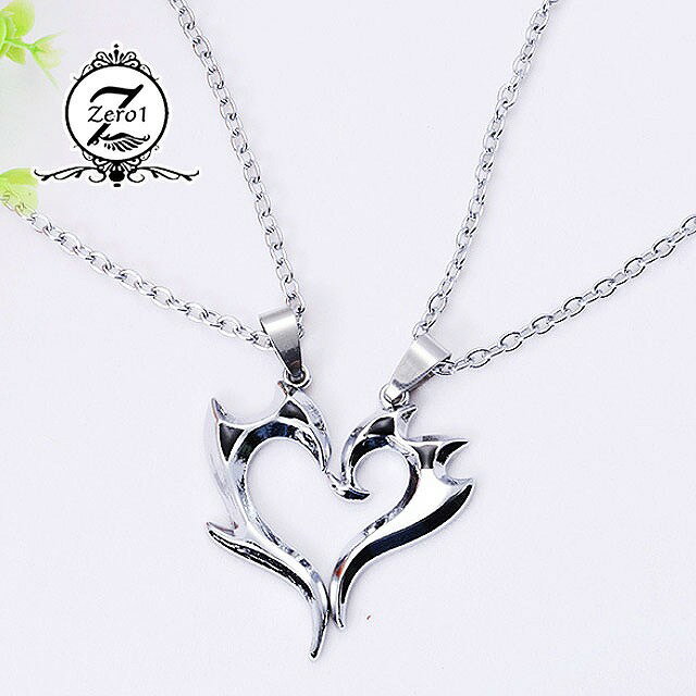 ペアネックレス シンプル ハート ネックレス レディース メンズ チェーン ペアペンダント チェーンの長さ調節可能 アクセサリー カップル プレゼント 記念日 ...