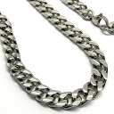 喜平 ネックレス ステンレス 4面カット 幅8mm シルバー色 チェーン メンズ レディース ka-ch12