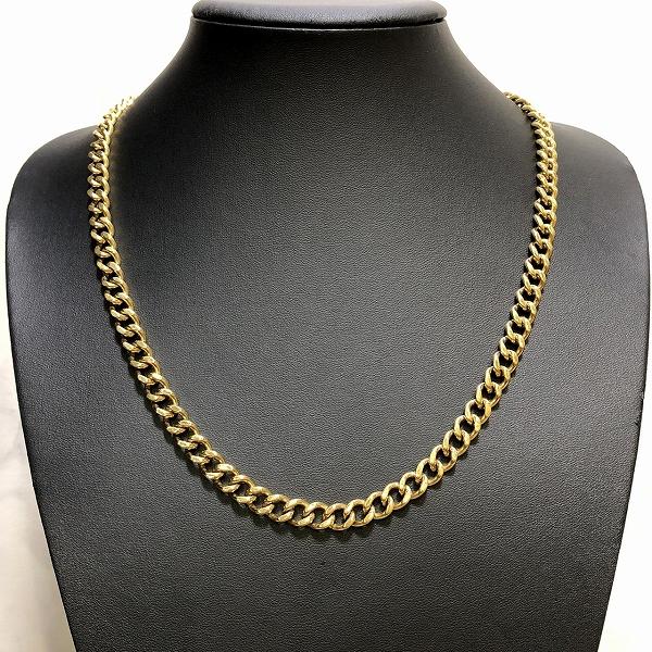 ゴールド 喜平 ネックレス メンズ 喜平ネックレス チェーン ステンレス 2面カット 幅8mm ゴールド色 チェーン メンズ レディース ka-ch68