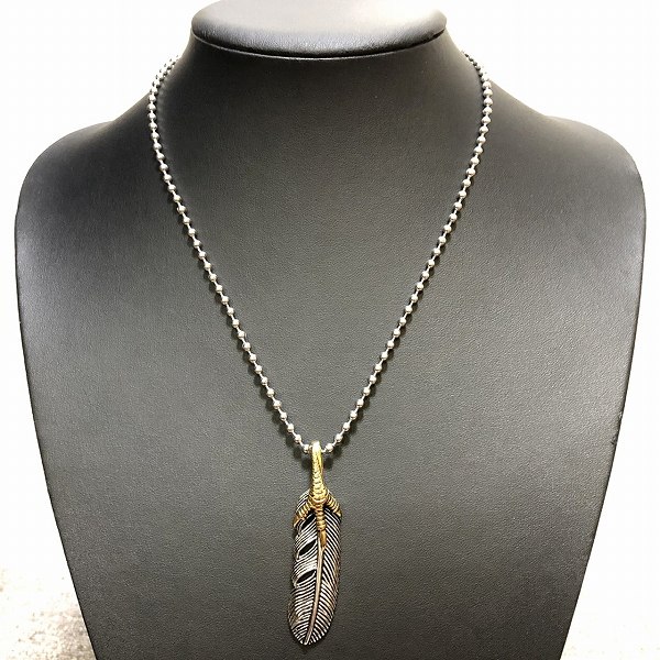 シルバーアクセサリー Zero-1のフェザーネックレス シルバー メンズ ネックレス ステンレス イーグル 爪 鷹 ペンダント アレルギーに優しい チェーンは1cm単位で調整致します ka-ps290｜アングル2