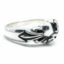 ハートリング フローラルクロス 指輪 シルバー925 メンズ レディース ch011