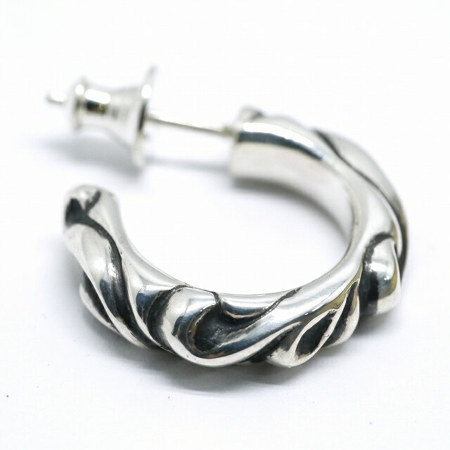 スクロール フープ ピアス シルバー925 スクロールフープピアス メンズ レディース ハイクオリティ ch402