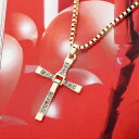 クロス ネックレス ゴールド シルバー クロスネックレス ワイルドスピード ワイスピ 1cm単位で長さ調節可能 全2色 rh2