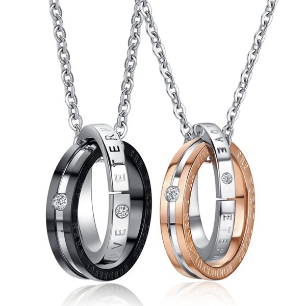 ペアネックレス シルバー ネックレス ペア おしゃれ ステンレスネックレス シルバーネックレス リング ペアペンダント キュービックジルコニア ネックレス アレ...