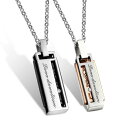 ペアネックレス ペア ネックレス シルバー シンプル ペアペンダント アレルギーに優しい ステンレス チェーンの長さ調整可能 ppt004