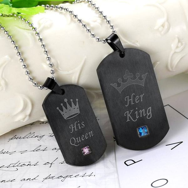 ドッグタグ ステンレス ネックレス ペア ネックレス プレート アレルギーに優しい つけっぱなし ステンレスネックレス チェーンの長さ調節可能 クリスマス 誕生...