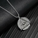 フリーメイソン プロビデンスの目 ネックレス メンズ シルバーアクセサリー かっこいい おしゃれ ペンダント チェーンの長さは1cm単位で変更可能 pt040