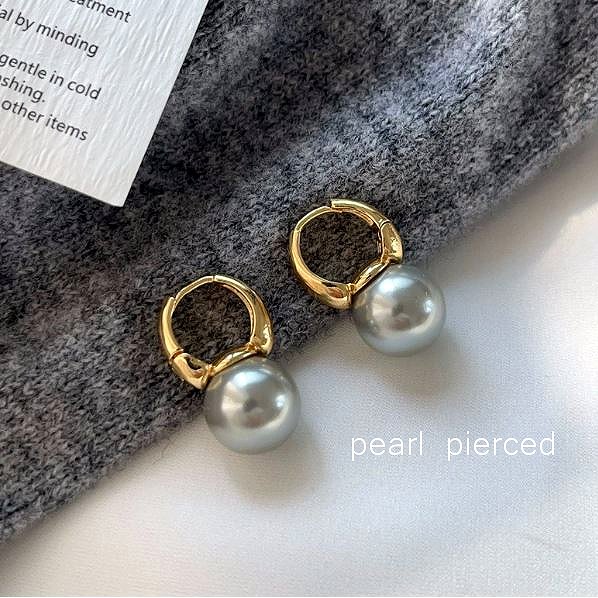 パール ピアス レディース ゴールド パールピアス リングピアス フープピアス 大人 大きめ 冠婚葬祭 入学式 結婚式 パーティー 全2色 ps032