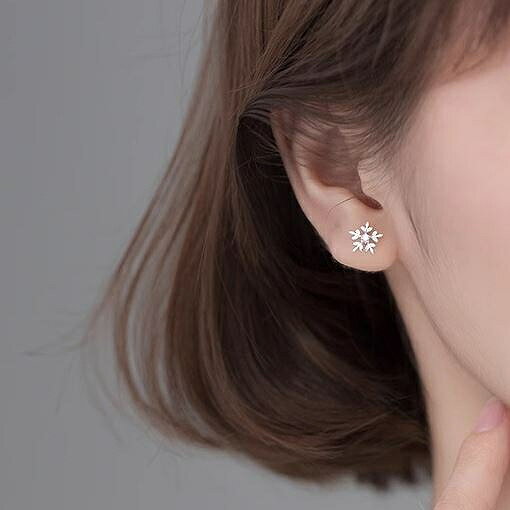 ピアス 雪 レディース かわいい シルバーピアス キュービックジルコニア ジルコニアピアス かわいい 小さい 小さめ 小ぶり 普段使い ps027