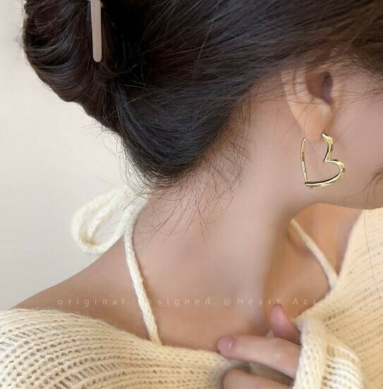 ピアス レディース 揺れる 揺れるピアス ハート シルバー ゴールド 大きめ ゴールドピアス シルバーピアス 大人ピアス おしゃれ 全2色 pscc030