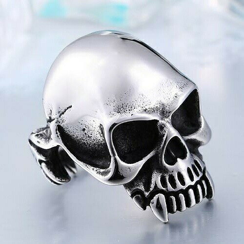 シルバー リング メンズ ステンレスリング 指輪 スカル メンズリング ドクロ リング アレルギー対応 ステンレス ビックサイズ ggrg028