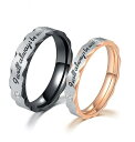ステンレス ペアリング アレルギーに優しい ペア リング ステンレスリング シルバー ピンクゴールド ブラック 指輪 キュービックジルコニア nf2