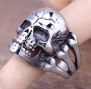メンズ リング スカル 骸骨 シルバー 指輪 スカルリング おしゃれ シルバーリング 男女兼用 ユニセックス uk2