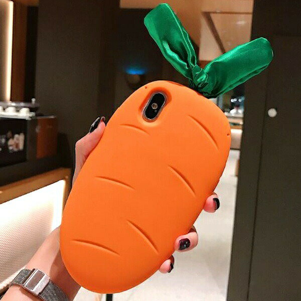 にんじん ケース リボン付き iphone11 ケース iphonexs ケース iphonex ケース iphone8 ケース iphone7 ケース 可愛い 可愛いケース かわいい スマホケース アイフォン 人参 ニンジン りぼん sk004