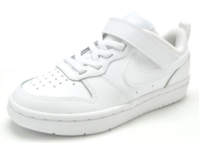 送料無料 [沖縄、離島除く] ナイキ BQ5451 NIKE COURT BOROUGH LOW2 PSV キッズスニーカー ローカット 子供 100 ホワイト/ホワイト 靴