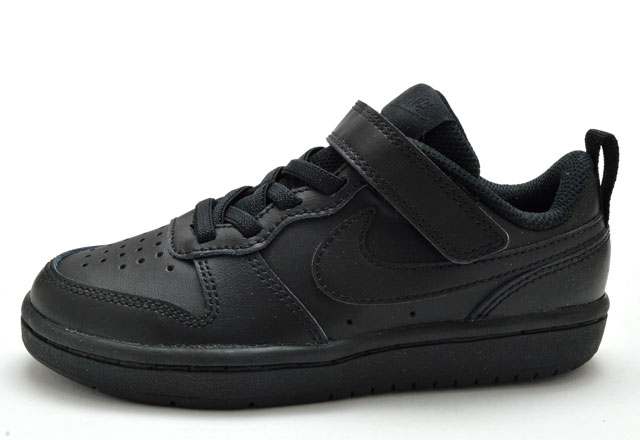 【送料無料(沖縄、離島除く)】 ナイキ BQ5451 NIKE COURT BOROUGH LOW2 PSV キッズスニーカー ローカット 子供 001 ブラック/ブラック 靴