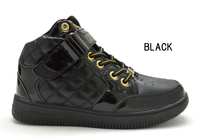 【送料無料(北海道、沖縄除く)】 パークアベニュー PARK AVENUE PA8132 スニーカー ダンスシューズ キッズ 子供 ブラック ホワイト/シルバー 靴