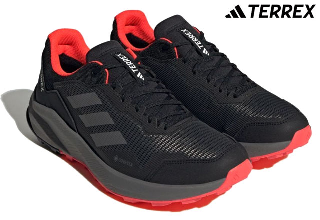 アディダス 【送料無料】 アディダス adidas HQ1233 TERREX TRAILRIDER GTX メンズスニーカー トレッキングシューズ トレイルランニング GORE-TEX ゴアテックス 防水 山道 山登り 山歩き ハイキング アウトドア 紳士 テレックス トレイルライダー 靴 コアブラック/グレーF/Sレッド