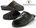 【送料無料(北海道、沖縄除く)】 RUDOLPH VALENTINO 2203 メンズサンダル メンズヘップ 紳士 3E 幅広 日本製 ブラック ダークブラウン 靴
