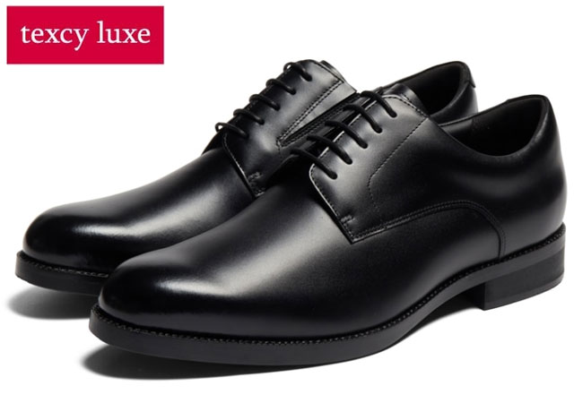 乐天商城 - 【送料無料】 テクシーリュクス TU-8021 texcy luxe ビジネスシューズ レザーシューズ 革靴 紳士靴 外羽根 プレーントゥ 3E相当 抗菌 防臭 本革 牛革 天然皮革 通勤 通学 メンズ 紳士 アシックス商事 靴 ブラック