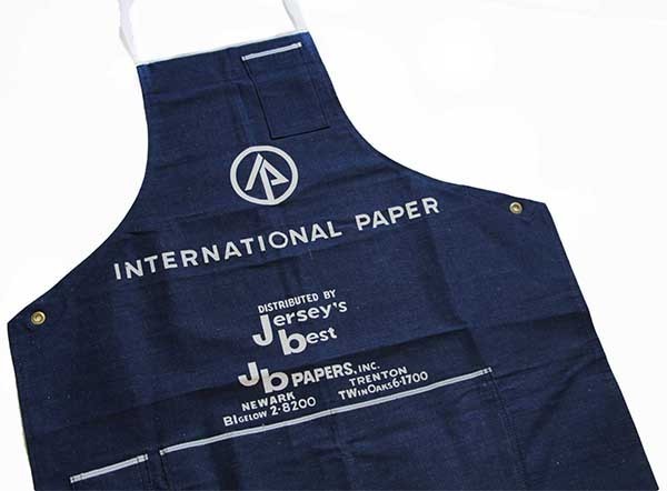 デッドストック★ビンテージ INTERNATIONAL PAPER 耳付き インディゴ デニム ワークエプロン【中古】